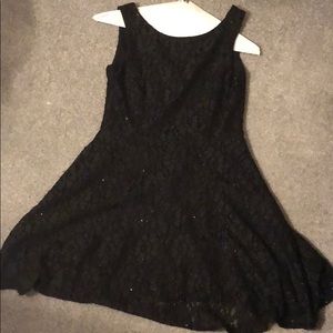 Speechless Black Lace Sparkly Dress